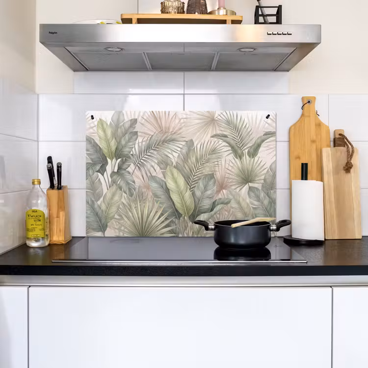 Planten - Tropisch - Bladeren - Groen - Natuur Inductie beschemer met haakjes klein -sfeer2