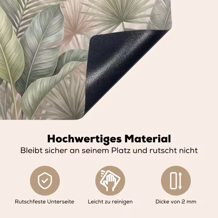 Planten - Tropisch - Bladeren - Groen - Natuur Inductie beschemer met haakjes klein -ky-onderkant-de