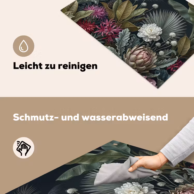 Planten - Tropisch - Botanisch - Donker - Groen Inductie beschemer met haakjes klein -ky-schoon-de