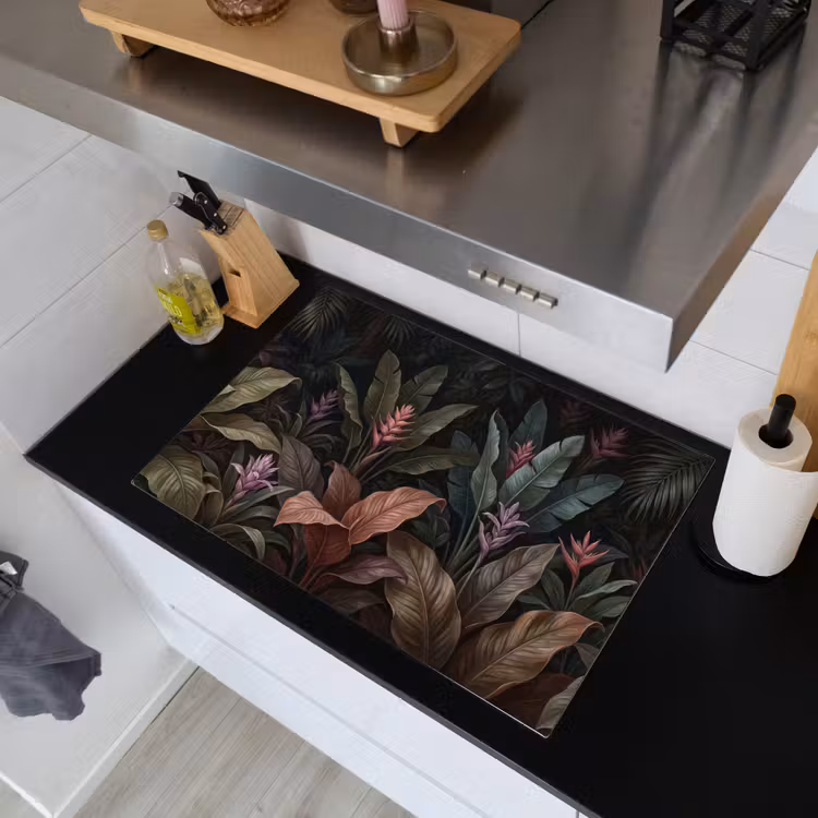 Planten - Tropisch - Jungle - Donker - Natuur Inductie beschemer met haakjes klein -sfeer1