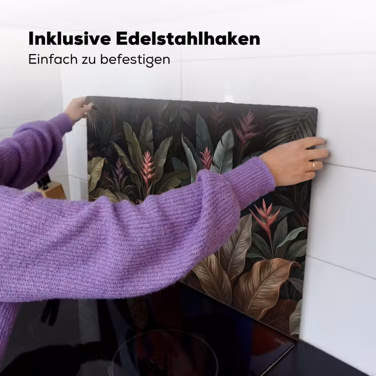Planten - Tropisch - Jungle - Donker - Natuur Inductie beschemer met haakjes klein -ky-ophangen-de