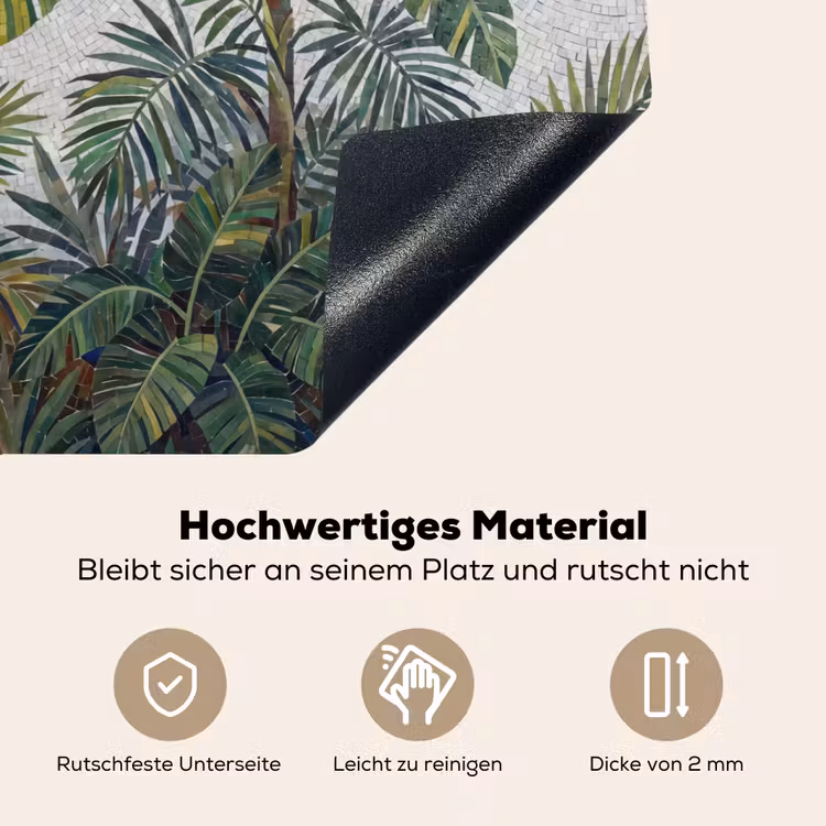 Planten - Tropisch - Mozaïek - Groen - Natuur Inductie beschemer met haakjes klein -ky-onderkant-de