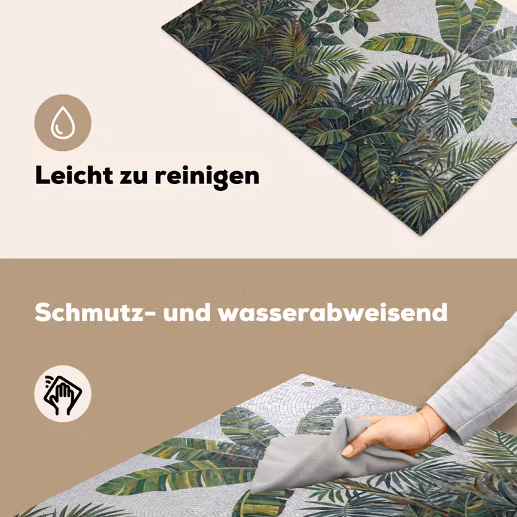 Planten - Tropisch - Mozaïek - Groen - Natuur Inductie beschemer met haakjes klein -ky-schoon-de