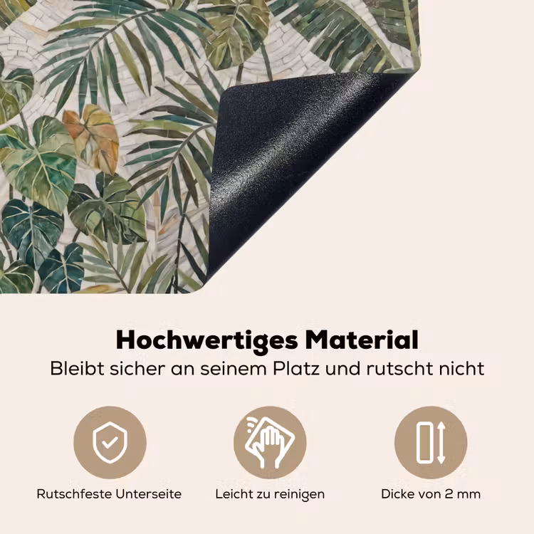 Planten - Tropisch - Mozaïek - Natuur - Groen Inductie beschemer met haakjes klein -ky-onderkant-de