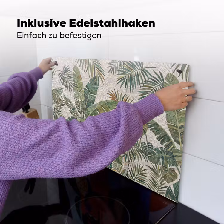 Planten - Tropisch - Mozaïek - Natuur - Groen Inductie beschemer met haakjes klein -ky-ophangen-de