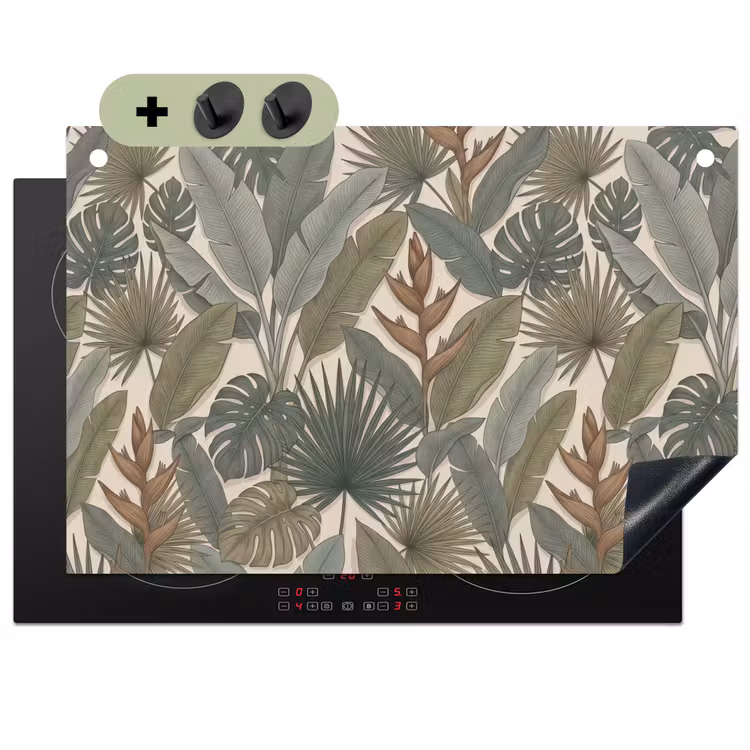 Planten - Tropisch - Natuur - Illustratie - Groen Inductie beschemer met haakjes klein -3d