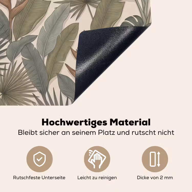 Planten - Tropisch - Natuur - Illustratie - Groen Inductie beschemer met haakjes klein -ky-onderkant-de