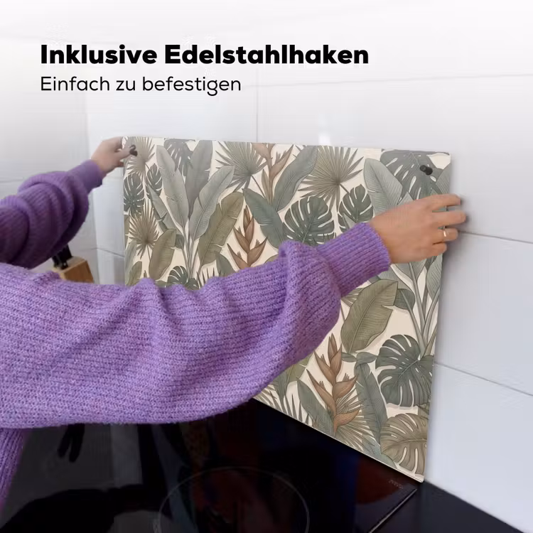 Planten - Tropisch - Natuur - Illustratie - Groen Inductie beschemer met haakjes klein -ky-ophangen-de