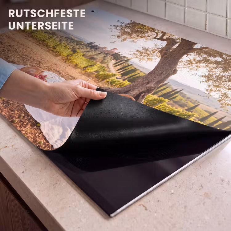 Picknick - Wijngaard - Landschap - Zomer - Eten Inductie beschemer met haakjes klein -ky-onderkant-de