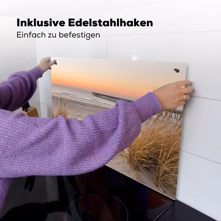 Pier - Zonsondergang - Strand Inductie beschemer met haakjes klein -ky-ophangen-de