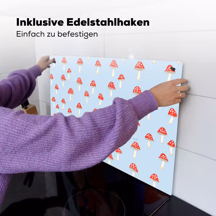 Paddenstoel -Sprookje - Blauw Inductie beschemer met haakjes klein 777 -ky-ophangen-de