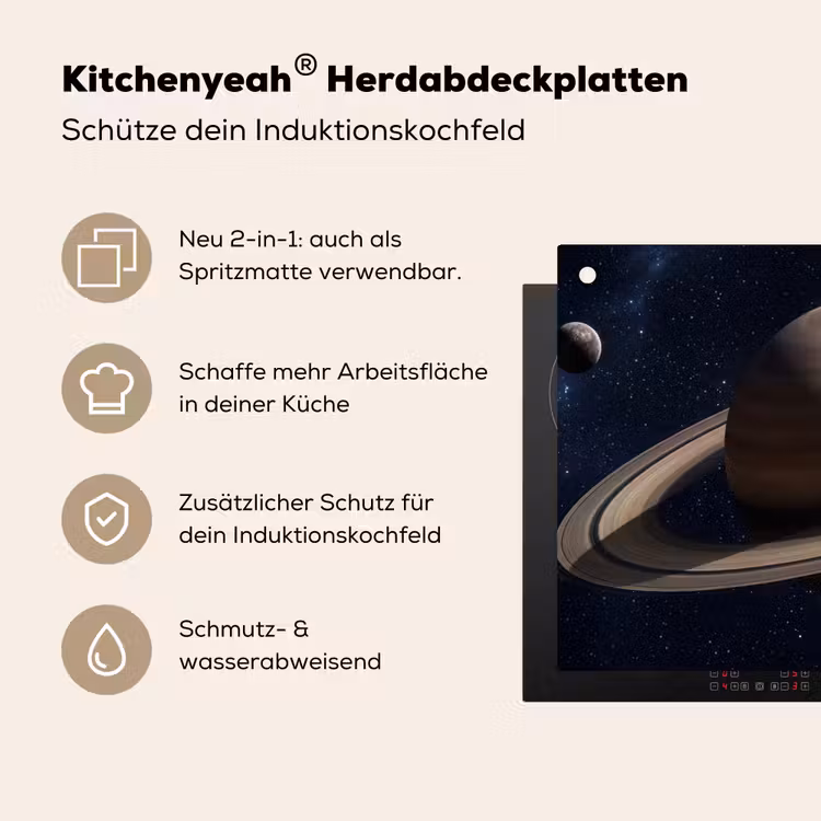 Planeten - Saturnus - Ruimte Inductie beschemer met haakjes klein -ky-usp-de