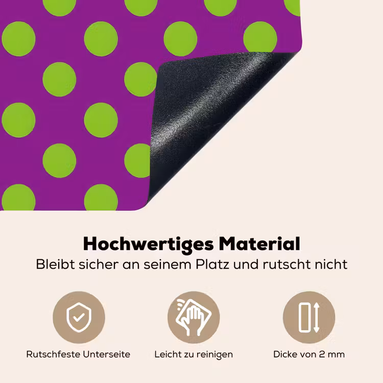 Stippen - Klassiek - Groen Inductie beschemer met haakjes klein 777 -ky-onderkant-de