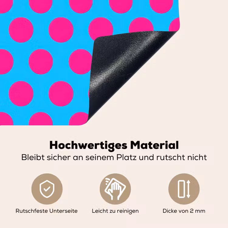 Stippen - Klassiek - Roze Inductie beschemer met haakjes klein 777 -ky-onderkant-de