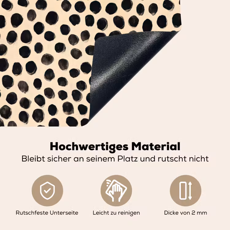 Stippen - Patroon - Zwart Inductie beschemer met haakjes klein 777 -ky-onderkant-de