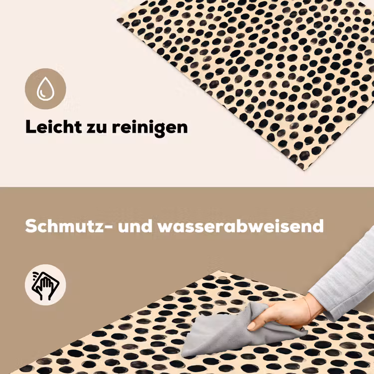 Stippen - Patroon - Zwart Inductie beschemer met haakjes klein 777 -ky-schoon-de