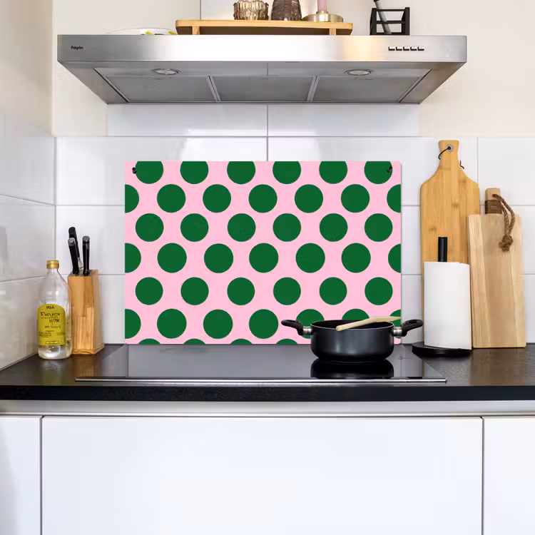 Polkadots - Patroon - Groen Inductie beschemer met haakjes klein 777 -sfeer2