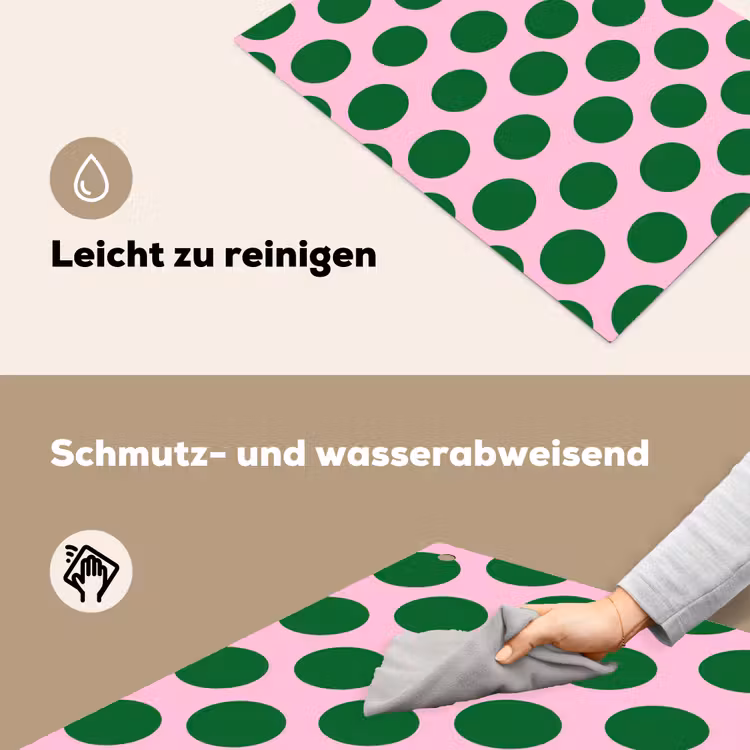 Polkadots - Patroon - Groen Inductie beschemer met haakjes klein 777 -ky-schoon-de