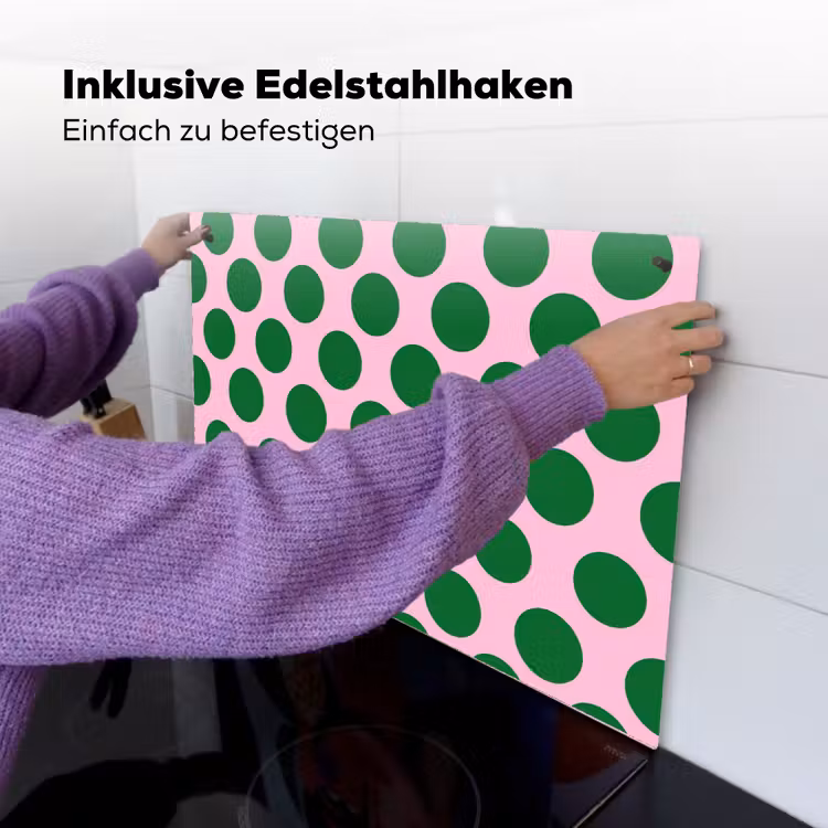 Polkadots - Patroon - Groen Inductie beschemer met haakjes klein 777 -ky-ophangen-de