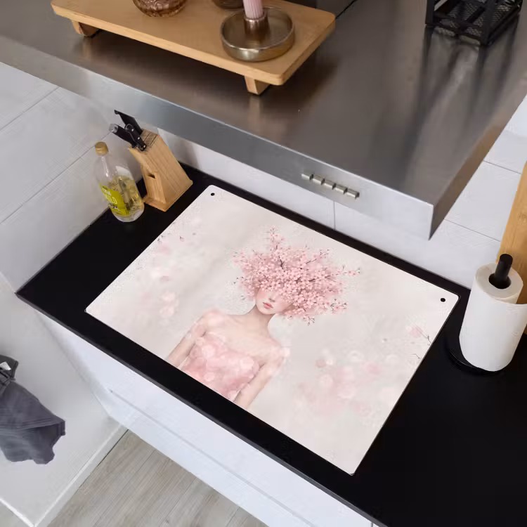 Portret - Kersenbloesem - Roze Inductie beschemer met haakjes klein -sfeer1