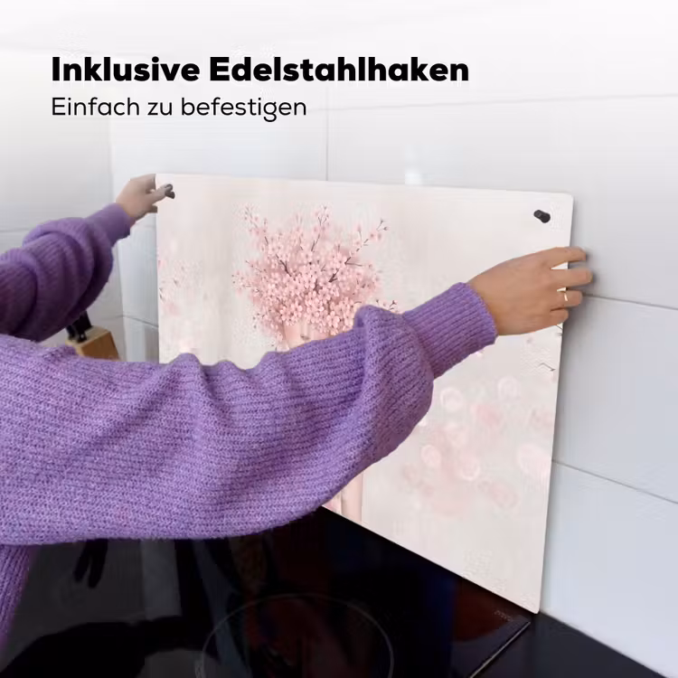 Portret - Kersenbloesem - Roze Inductie beschemer met haakjes klein -ky-ophangen-de