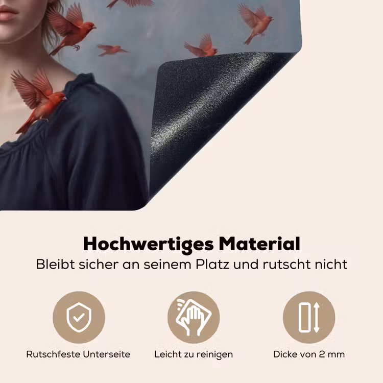 Portret - Krachtig - Rood Inductie beschemer met haakjes klein -ky-onderkant-de
