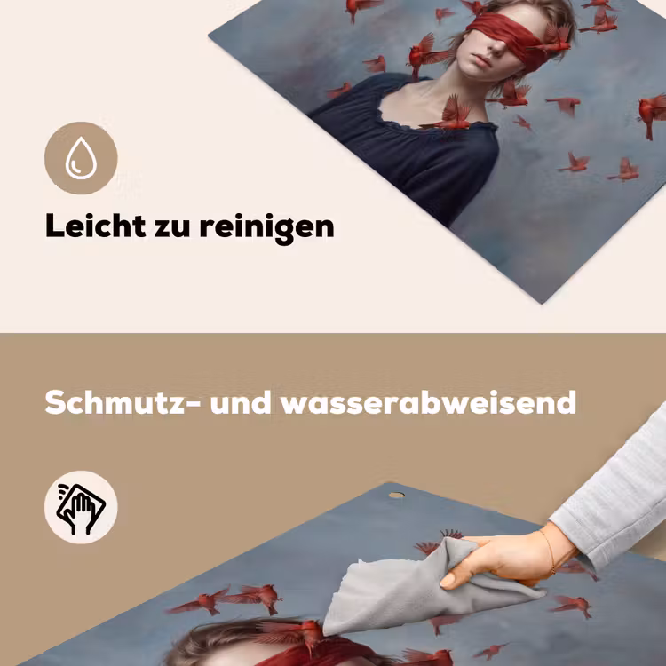 Portret - Krachtig - Rood Inductie beschemer met haakjes klein -ky-schoon-de