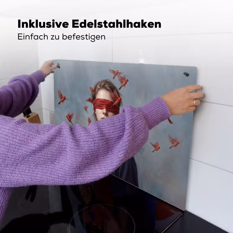 Portret - Krachtig - Rood Inductie beschemer met haakjes klein -ky-ophangen-de