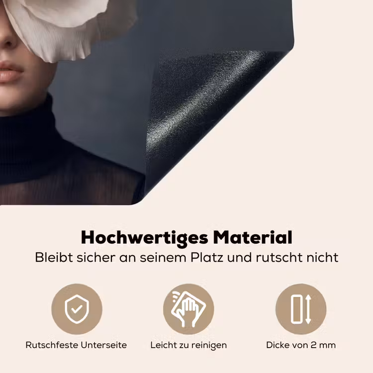 Portret - Mysterieus - Wit Inductie beschemer met haakjes klein -ky-onderkant-de