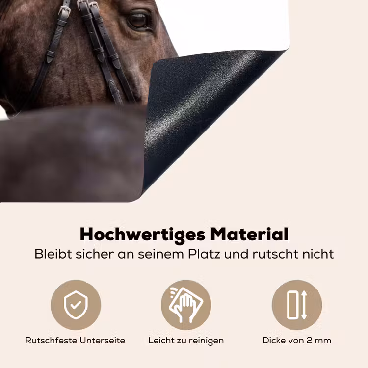 Portret - Paard - Elegant Inductie beschemer met haakjes klein -ky-onderkant-de