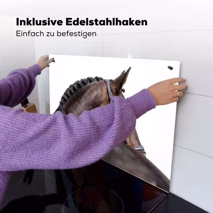Portret - Paard - Elegant Inductie beschemer met haakjes klein -ky-ophangen-de