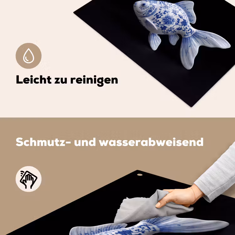 Porselein - Goudvis - Delfts - Blauw Inductie beschemer met haakjes klein -ky-schoon-de