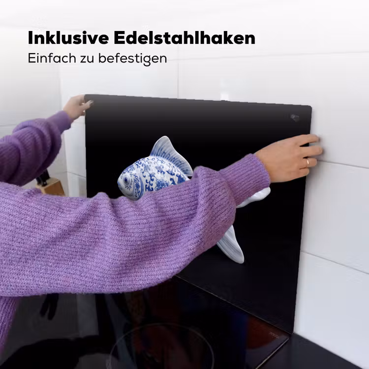 Porselein - Goudvis - Delfts - Blauw Inductie beschemer met haakjes klein -ky-ophangen-de
