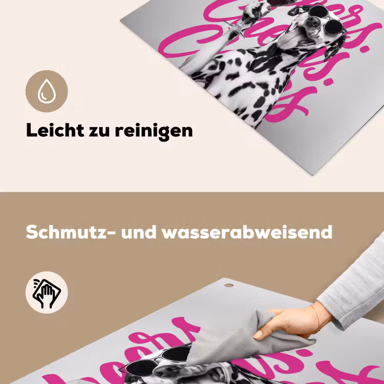 Cheers - Hond - Roze - Wijn Inductie beschemer met haakjes klein -ky-schoon-de