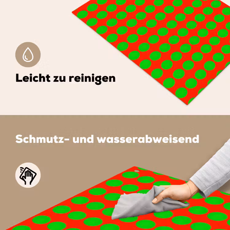 Stippen - Patroon - Groen Inductie beschemer met haakjes klein 777 -ky-schoon-de