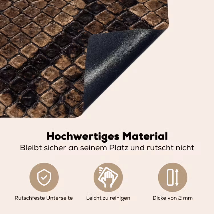 Python - Schubben - Brons Inductie beschemer met haakjes klein -ky-onderkant-de