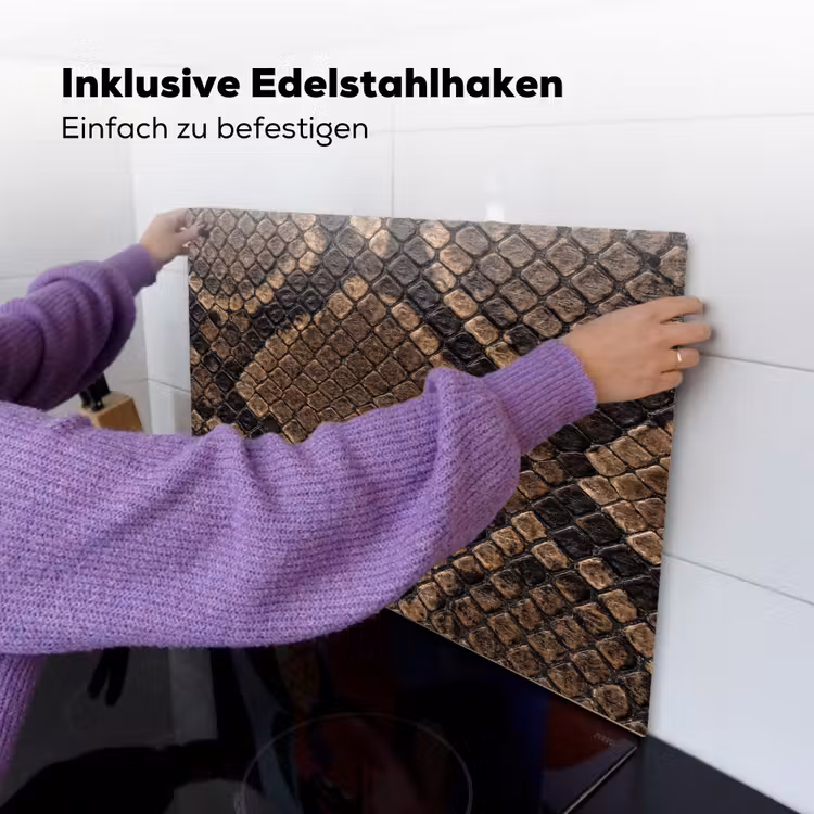 Python - Schubben - Brons Inductie beschemer met haakjes klein -ky-ophangen-de
