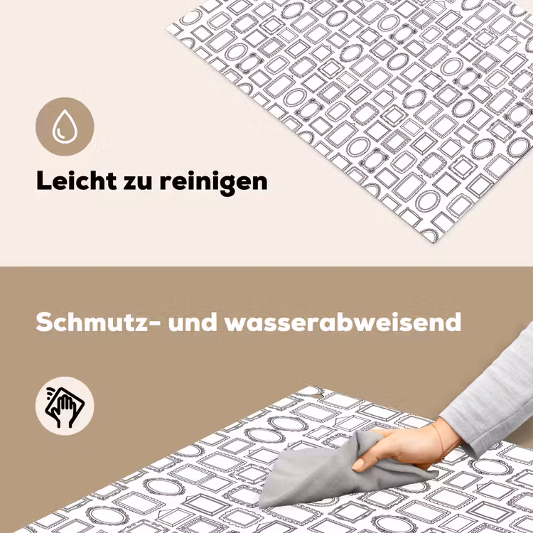 Lijsten - Patroon - Decoratie - Schets - Zwart-wit Inductie beschemer met haakjes klein -ky-schoon-de