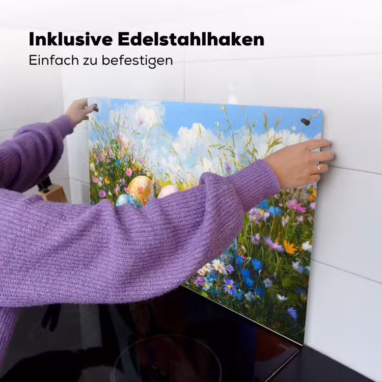 Grasveld - Eieren - Bloemen Inductie beschemer met haakjes klein -ky-ophangen-de