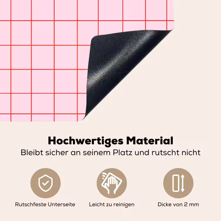 Raster - Patroon - Roze Inductie beschemer met haakjes klein 777 -ky-onderkant-de