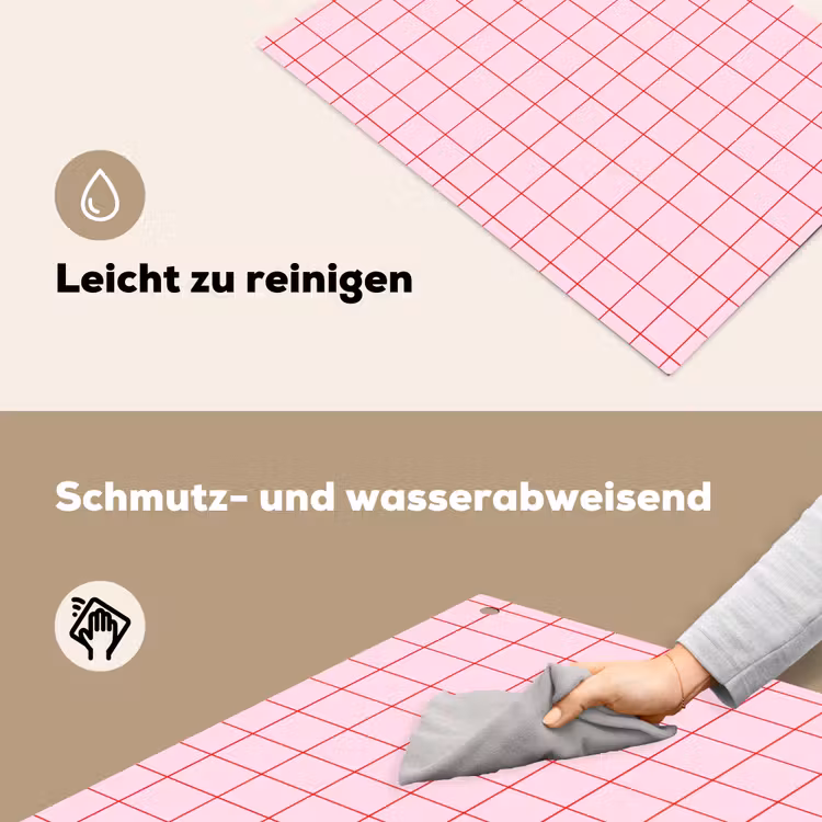 Raster - Patroon - Roze Inductie beschemer met haakjes klein 777 -ky-schoon-de