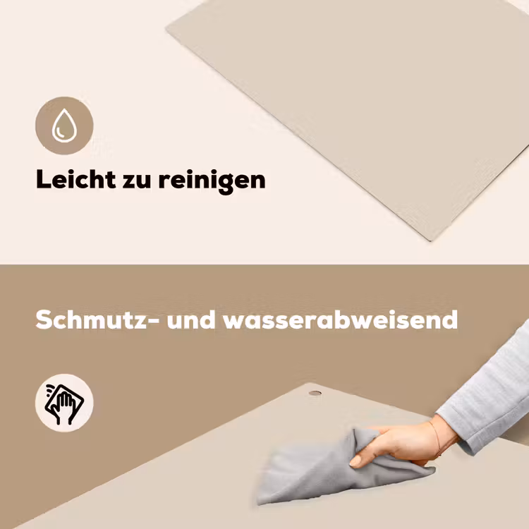 Raw - Linen - Nude Inductie beschemer met haakjes klein 777 -ky-schoon-de