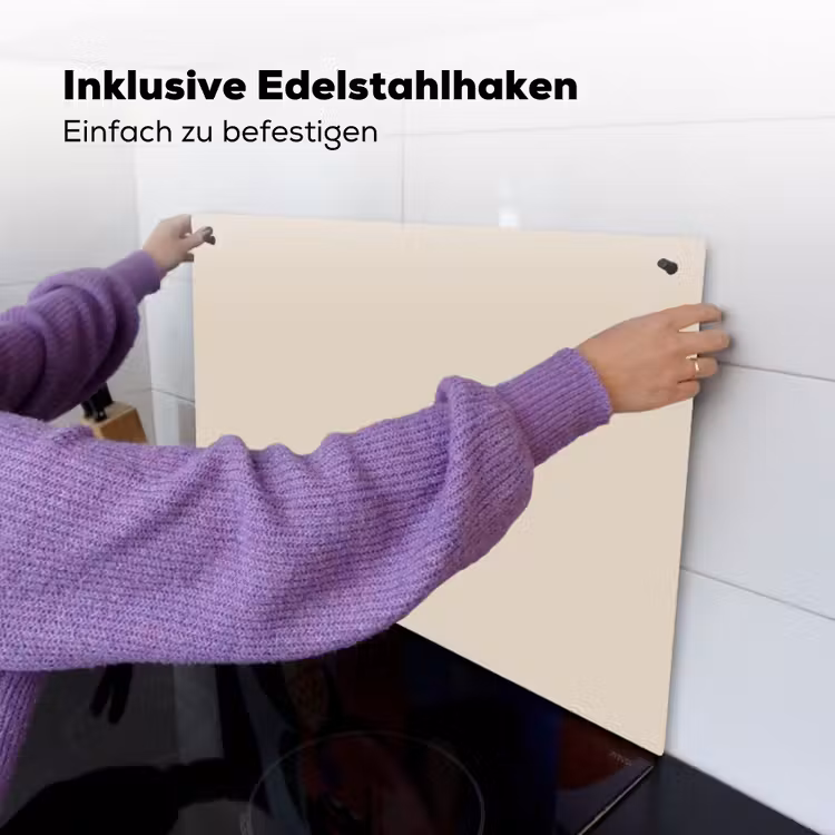Raw - Linen - Nude Inductie beschemer met haakjes klein 777 -ky-ophangen-de