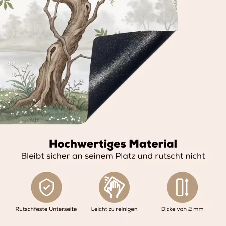 Reiger - Landschap - Groen Inductie beschemer met haakjes klein -ky-onderkant-de