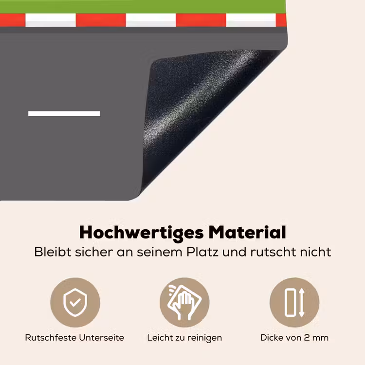 Racebaan - Illustratie - Sport - Kleurrijk Inductie beschemer met haakjes klein -ky-onderkant-de