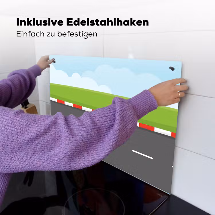 Racebaan - Illustratie - Sport - Kleurrijk Inductie beschemer met haakjes klein -ky-ophangen-de