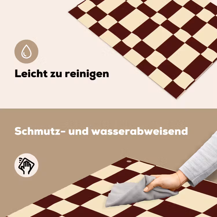 Retro - Patroon - Bruin Inductie beschemer met haakjes klein 777 -ky-schoon-de