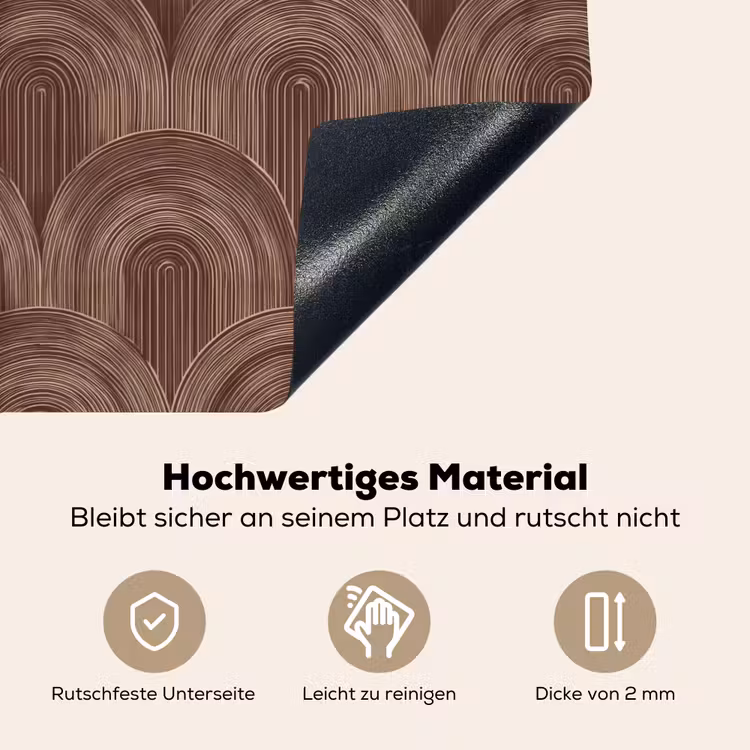 Ritmisch - Effect - Bruin Inductie beschemer met haakjes klein 777 -ky-onderkant-de