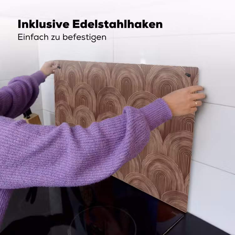 Ritmisch - Effect - Bruin Inductie beschemer met haakjes klein 777 -ky-ophangen-de
