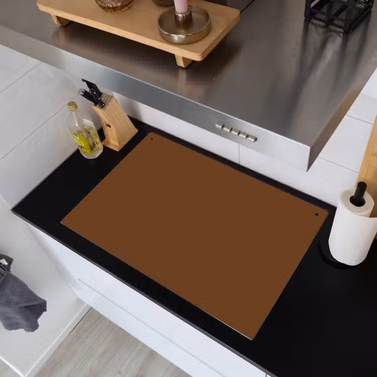 Rich - Espresso - Bruin Inductie beschemer met haakjes klein 777 -sfeer1